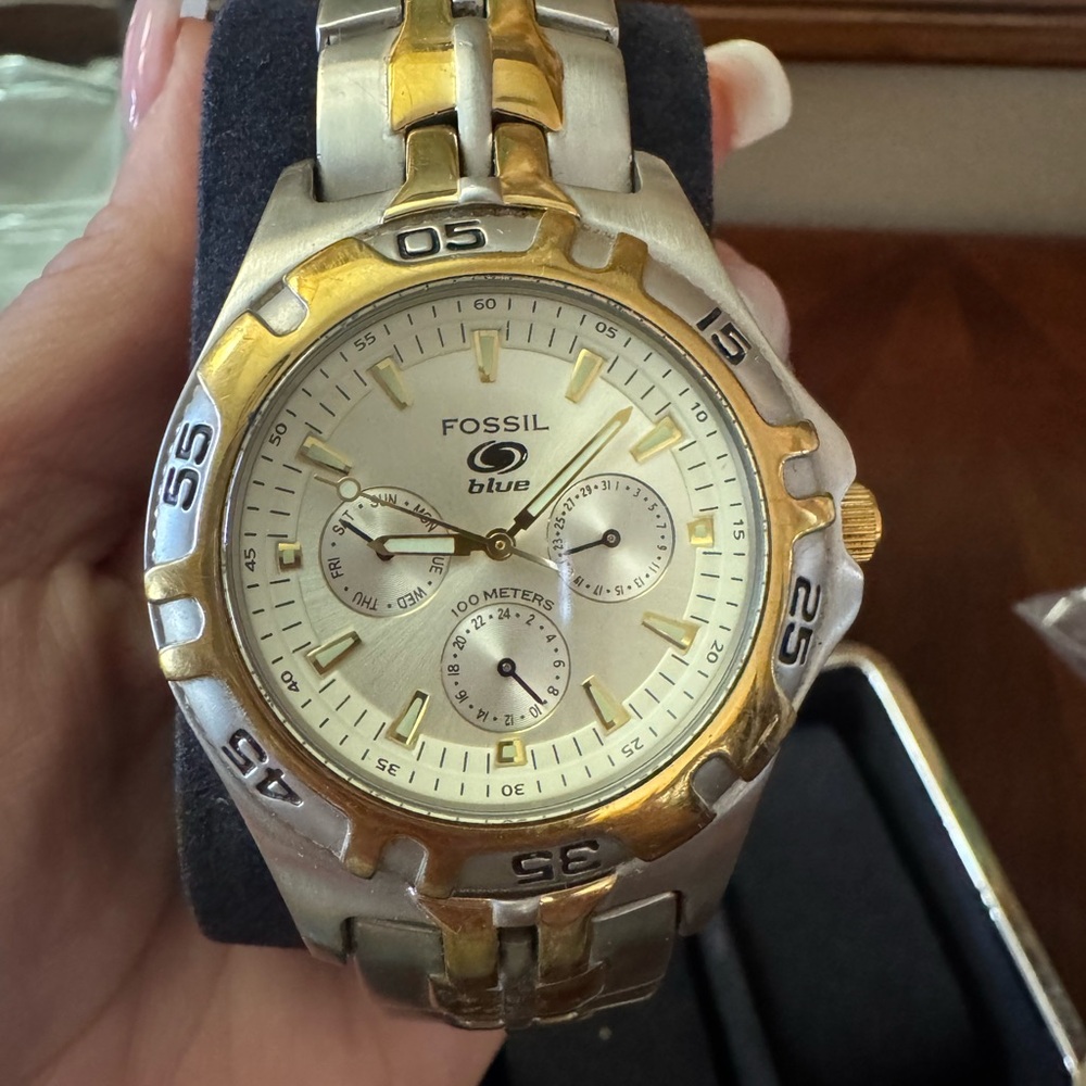 Fossil Two-Tone Silver and Gold Watch